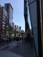 東急プラザ銀座を右手にまっすぐ進みます。