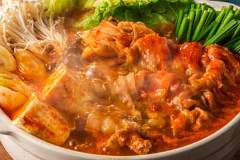 【冬季限定】　食欲増進・美肌効果の辛コク絶品チゲ鍋コース【★飲み放題付￥4,500円★】