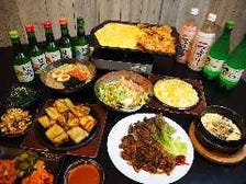 韓国料理メニューが豊富！！