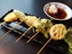 人気の串天ぷら。一本180円～お好きなものをお選び下さい！