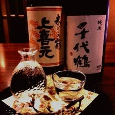 富山の地酒を常時10～15種ご用意