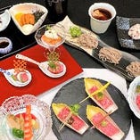 至福の肉＆魚介懐石コース『煌きらめき』黒毛和牛三味焼き・牛タンワンスプーン他、旬の一品が加わりました