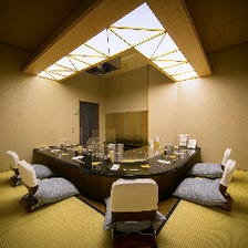全室個室、上質の空間で極上天ぷらを