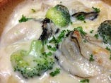 牡蠣とブロッコリーのペンネグラタン