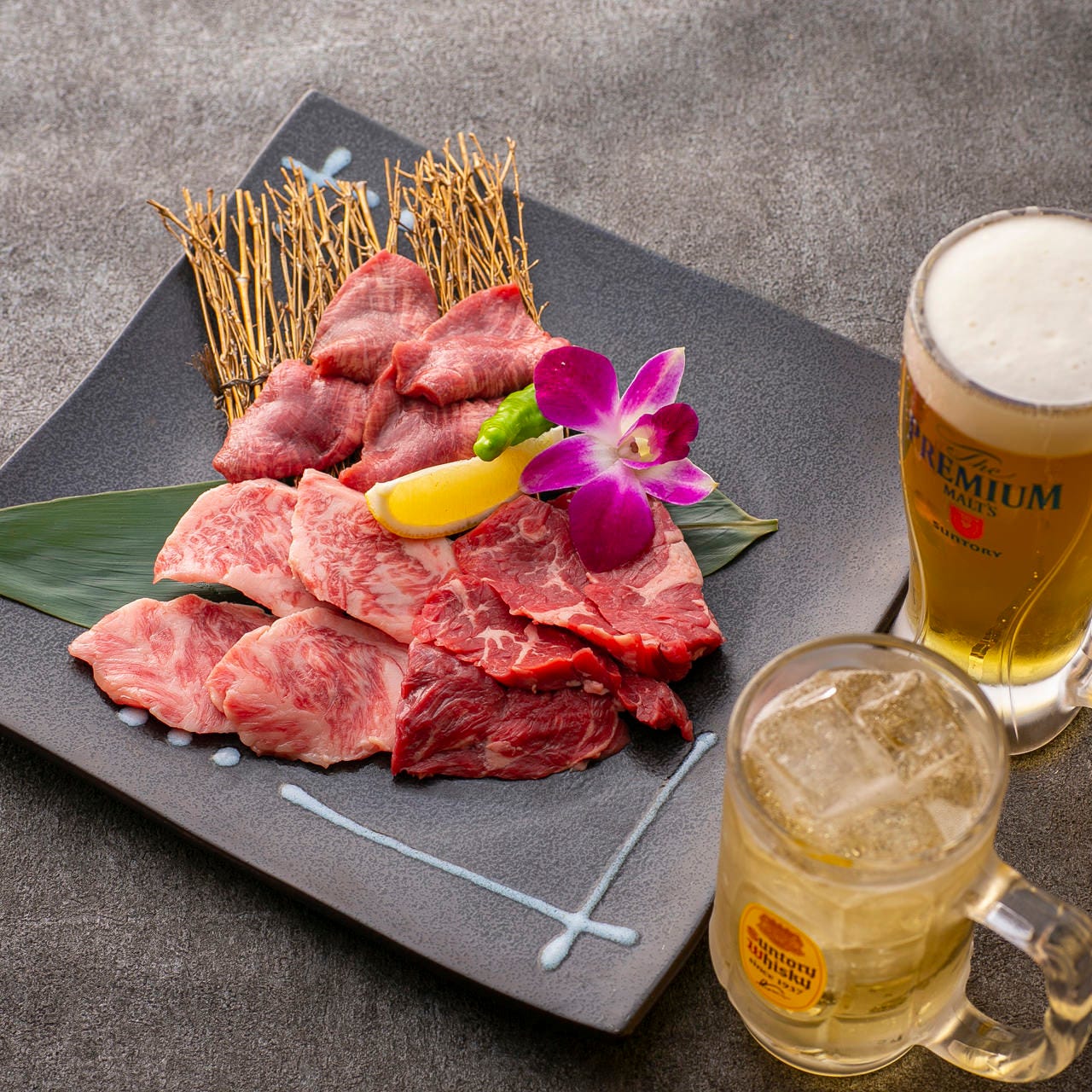 仕事帰りの1杯◎焼肉＆乾杯酒セット