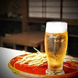 生ビールはアサヒプレミアムビール【熟撰】しっとり味わいたい奥深い余韻。