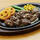 牛ハラミの鉄板ステーキ
