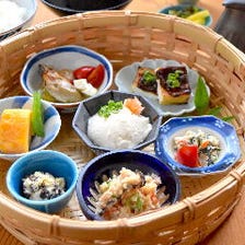 豆腐料理の竹籠弁当