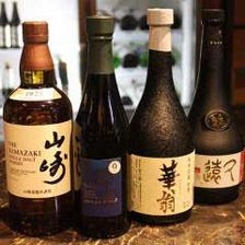 ワイン、日本酒、泡盛も豊富