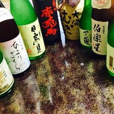 焼酎、日本酒10種類以上の品揃え