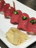 桜肉の握り寿司