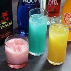ドリンクの種類も豊富。カクテル類も多彩な種類にご対応します☆
