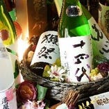 【日本酒】店主が全国から厳選した地酒が充実・ブランド酒も有