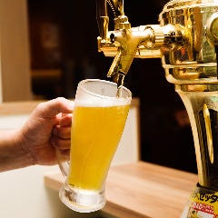 キンキンに冷えたビールで乾杯!瓶ビールのご用意もございます