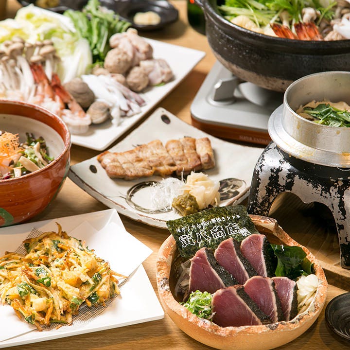 泳ぎイカとカツオの藁焼き 寅八商店 三宮店 神戸元町 トアロード 居酒屋 ぐるなび