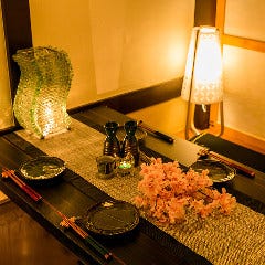 店内は全席完全個室席。2名様~ご用意。接待やデートに♪