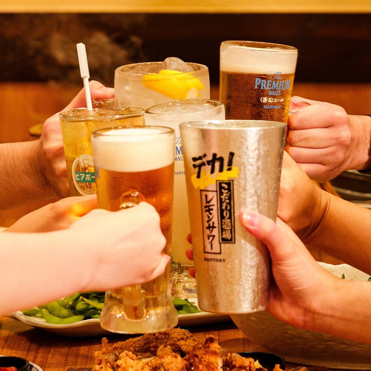 旨唐揚げと居酒メシ ミライザカ 府中並木通店_ザ・プレミアム・モルツ香るエール中生が328円(税込)！