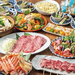 旨唐揚げと居酒メシ ミライザカ 府中並木通店_◇味の饗宴コース◇近江牛！神戸牛！蟹盛合せ付き♪【2.5H飲み放題付/6000円】