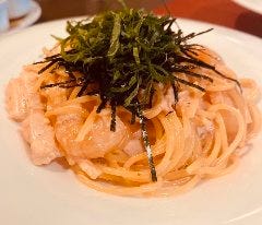シーフードタラコクリームパスタ