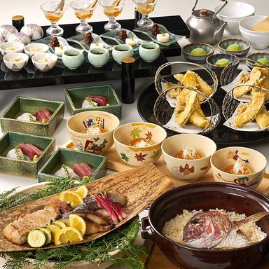 Japanese Restaurant KINZA_●2時間飲み放題付き 上州豚の岩塩焼きと真鯛の土鍋コース 9,000円