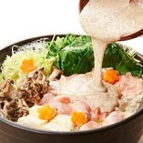 【黄金とろろ】北海道産“桜姫鶏”使用　とり塩鶏油（チー油）鍋