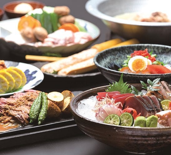 新鮮な食材を使用した九州の美味しいお食事。