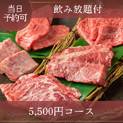 ぴこぴこ精肉店 瓦町_《飲み放題付・宮崎牛希少部位3種！》定番から希少部位まで満喫！「5,500円コース」当日予約OK：全10品
