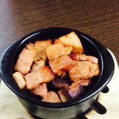 厚切りベーコンの燻製