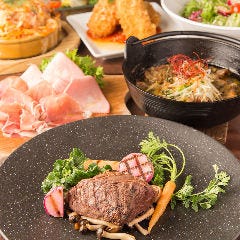 肉料理をメインで味わえるコースは全て2時間飲み放題付