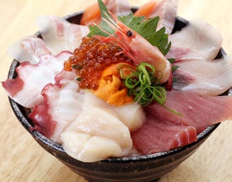 東三国 海鮮食堂 おーうえすと メニュー 海鮮丼 ぐるなび