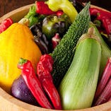 契約農家や自社農園から仕入れる新鮮野菜を使用した料理をご提供