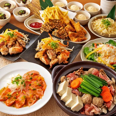 炭火やきとり さくら 京成曳舟店_【さくら】チキンステーキや揚げ物盛合せ・軍鶏つくね入りちゃんこ鍋等8品+飲み放題付4000円