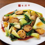 フクロ茸と青梗菜炒め／トマト玉子炒め／青梗菜炒め