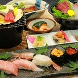 ランチタイムも寿司や御膳や丼物、一品料理など多数
