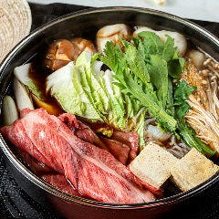 ー梅ー【飲み放題付】極上三田牛・神戸ビーフすき焼きコース　6,600円(税込)