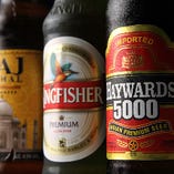 キングフィッシャーをはじめインドのビールも豊富に用意
