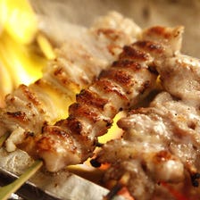 ◆備長炭で焼く「鶏の串焼き」