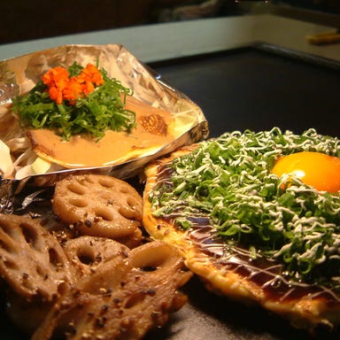 奈良 肉とお好み焼き JUJU本店_【120分飲み放題付】鉄板焼きに黒毛和牛50ｇがついたおすすめコース　6,000円