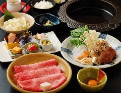 すきやきコース「長良」：5,800円（税込6,380円）