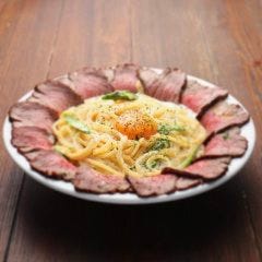ボリューム満点！肉ボナーラ！