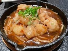 とろろ鍋×明太子とろろ鍋 肉鍋亭 心斎橋店_ホルモンの鉄板焼き