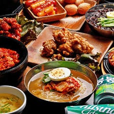 国産野菜と韓国仕入れの現地食材