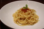 博多産明太子といくらのパスタ