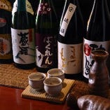 四季折々の日本酒をご用意。プレミア銘柄・季節限定の地酒も☆