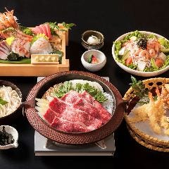 特選黒毛和牛すき焼きコース、2時間飲み放題付き7000円～