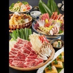 夏野菜と牛肉の蒸し陶板コース