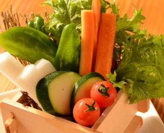県内産の新鮮な野菜を使用！