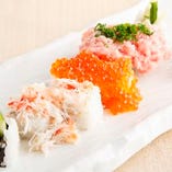 ネギトロ・いくら・蟹のこぼれ寿司