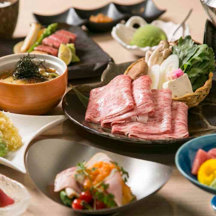 肉に魚、季節の素材もふんだんに楽しめる5,478円コースが人気♪