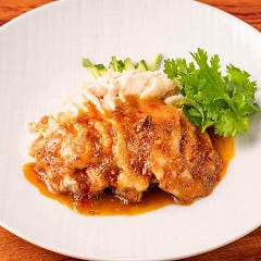 ４.茹で鶏タオチオソース